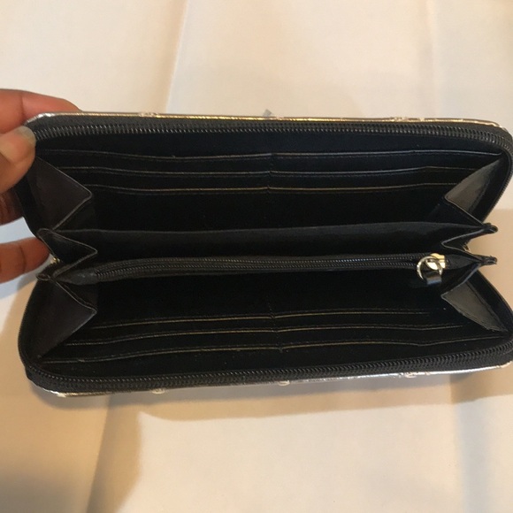 NWT New York & Company Fsux Snakeskin Patchwork Wallet w/Tassel-One Size - Picture 4 of 10